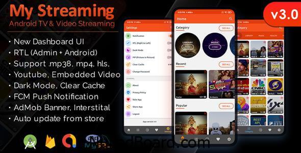 Download Free My Streaming Android App with Admin Panel (Android