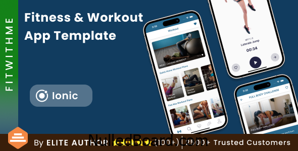 Download Free Ionic Fitness Workout App Template in Ionic |
