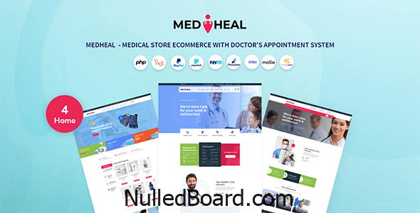 Download Free Medheal – Medical store eCommerce with doctor appointment