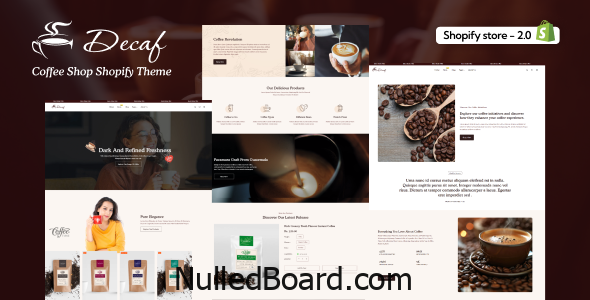 Download Free Decaf – Coffee Shop Shopify Theme Nulled