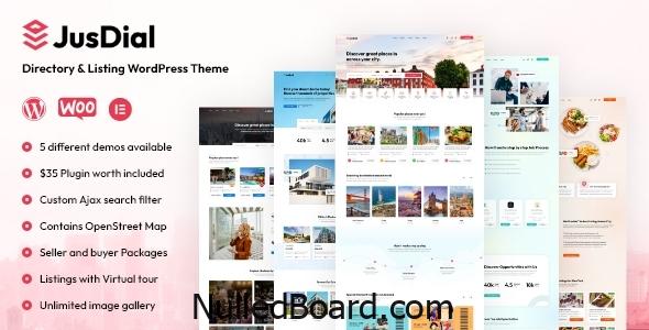 Download Free JusDial- Directory and Listing WordPress Theme Nulled