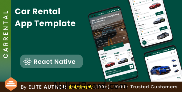 Download Free Car Rental App Template in React Native |