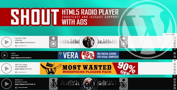 Download Free SHOUT – HTML5 Radio Player With Ads –