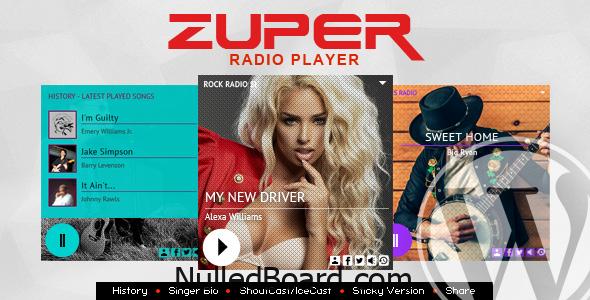 Download Free Zuper – Shoutcast and Icecast Radio Player With