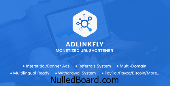 Download Free AdLinkFly – Monetized URL Shortener Nulled