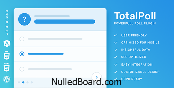 Download Free TotalPoll Pro – Responsive WordPress Poll Plugin Nulled