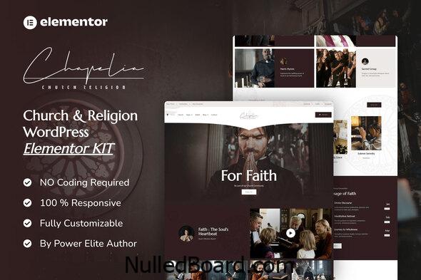 Download Free Chapelia – Church & Religion Elementor Pro Template