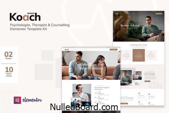 Download Free Koach – Life Coach & Counseling Elementor Template
