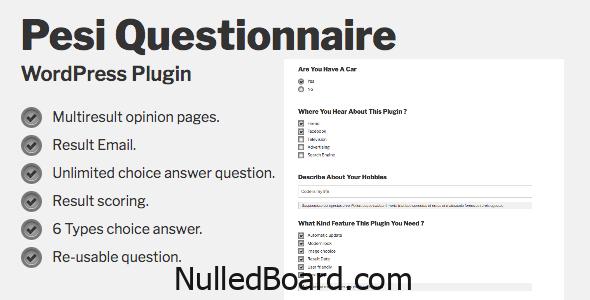 Download Free Pesi Questionnaire – Multiresult Survey and Quiz WordPress