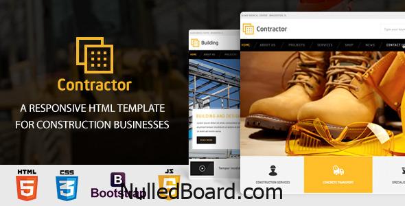 Download Free Contractor – Construction, Building HTML Template Nulled