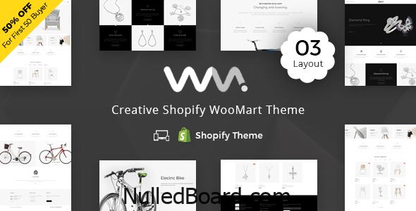 Download Free WooMart – Sectioned Multipurpose Shopify Theme Nulled