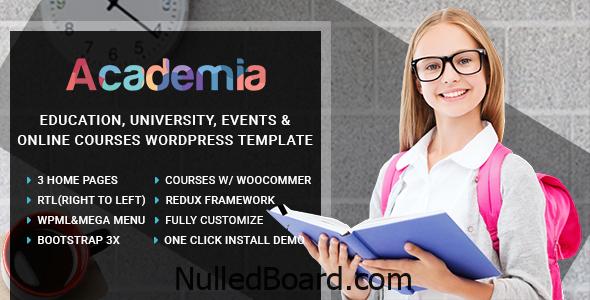 Download Free Academia – Education Center WordPress Theme Nulled