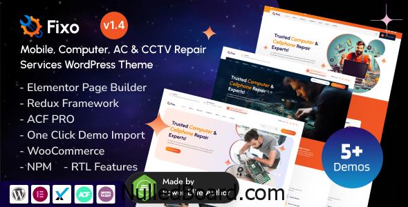 Download Free Fixo – Mobile & Computer Repair Services Elementor