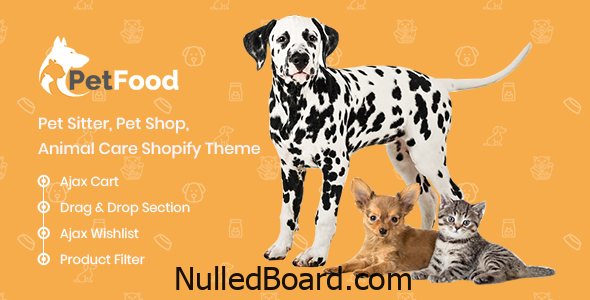 Download Free PetFood – Pet Care, Pet Sitter Shopify Theme