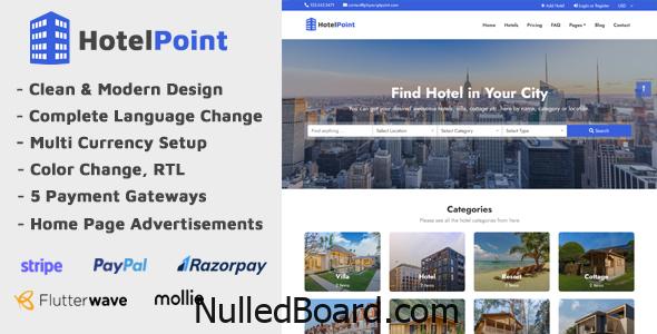 Download Free HotelPoint – Hotel Listing Directory Nulled
