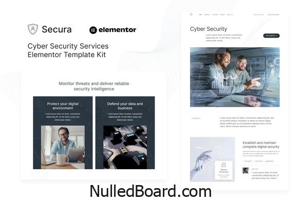Download Free Secura – Cyber Security Services Elementor Template Kit
