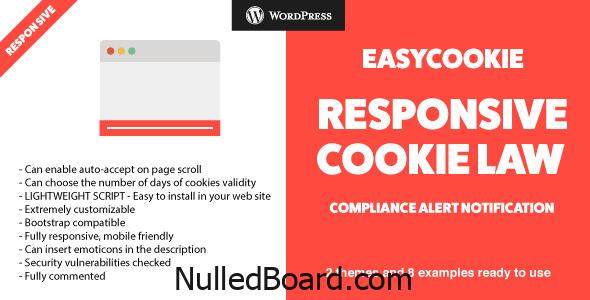 Download Free EasyCookie WordPress Plugin – GDPR Responsive Cookie Law