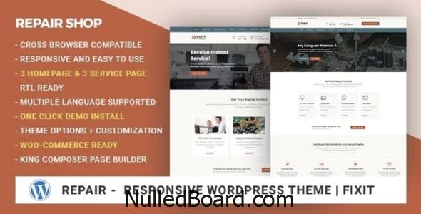 Download Free Phone, Computer Repair Shop Responsive WordPress Theme –