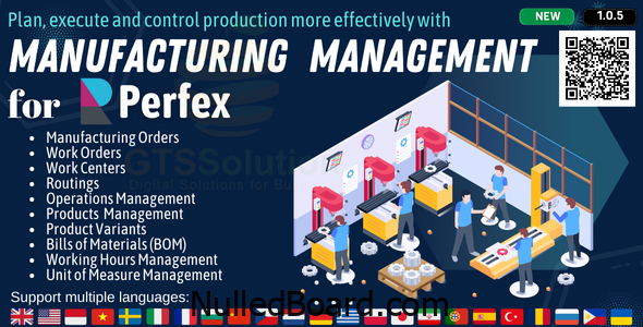 Download Free Manufacturing Management module for Perfex CRM Nulled