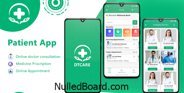 Download Free DTCare – Doctor | Patient Appointment Booking Flutter