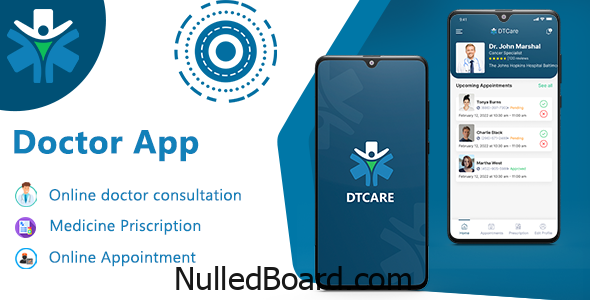 Download Free DTCare – Doctor | Patient Appointment Booking Flutter