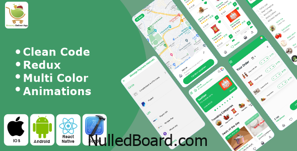 Download Free Grocery App – Grocery Delivery App React Native