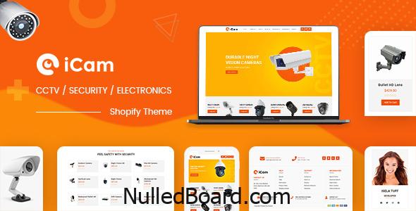 Download Free iCam | CCTV Shopify Theme Nulled