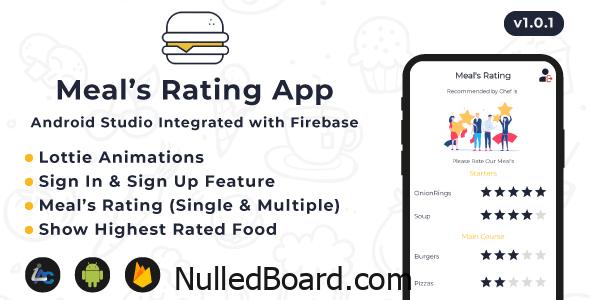 Download Free Meal’s Rating App – Android Studio Integrated with