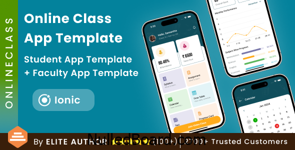 Download Free Online Class App Template | Coaching App |