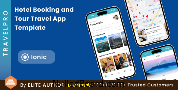 Download Free Ionic Hotel Booking and Tour Travel App Template