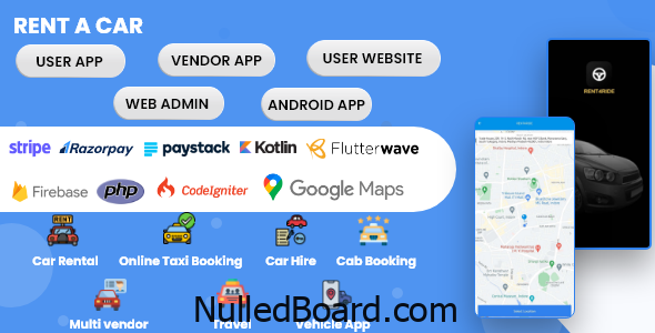 Download Free Online Taxi Booking System | Car rental| Car
