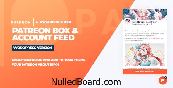 Download Free Patreon Box and About Feed WordPress Plugin Nulled