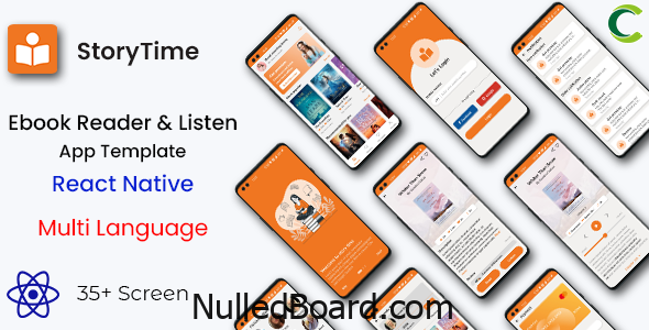 Download Free Ebooks Reader and Audiobooks Listen App template in