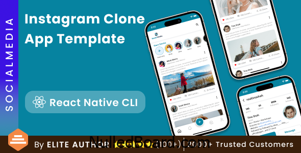 Download Free Instagram Clone App Template in React Native CLI