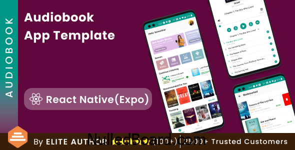 Download Free Audio Book Android App Template +Audio Book iOS