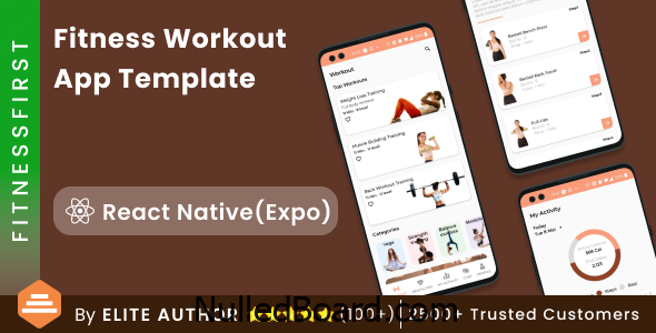 Download Free Home Workout Fitness Android App Template + iOS