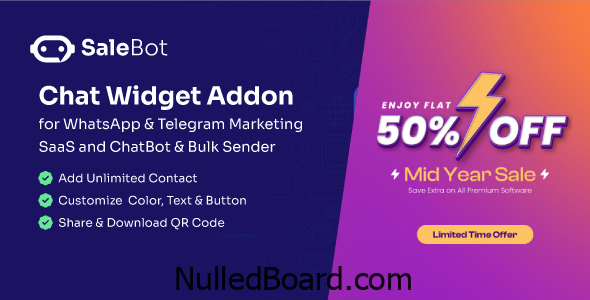 Download Free SaleBot Chat Widget Addon Nulled