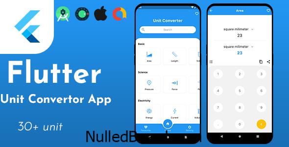 Download Free Unit Converter – Flutter Full Application with admob