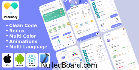 Download Free Pharma – Medicine Delivery Application React Native iOS
