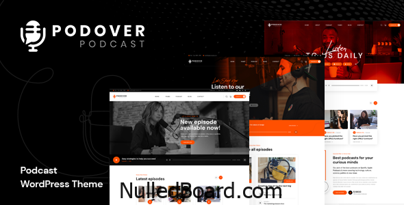 Download Free Podover – Podcast WordPress Theme Nulled