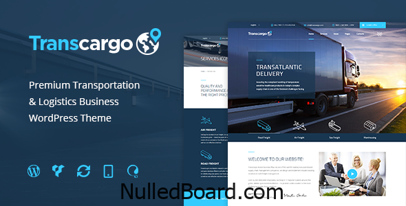 Download Free Transcargo – Transportation WordPress Theme for Logistics Nulled