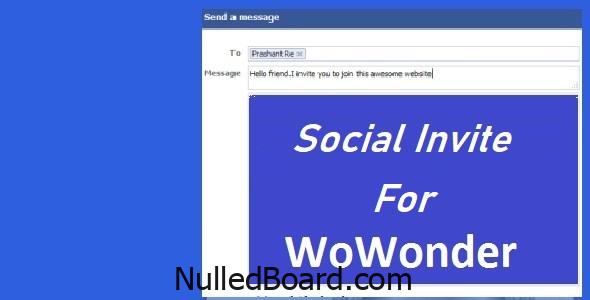Download Free Social Invite For WoWonder Nulled