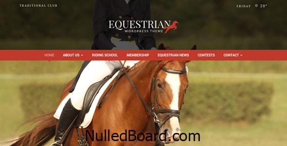 Download Free Equestrian – Horses and Stables WordPress Theme Nulled