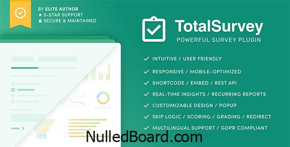 Download Free Total Survey – Responsive WordPress Survey Plugin Nulled