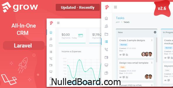 Download Free Grow CRM – Laravel Project Management Nulled