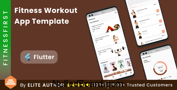 Download Free Home Workout Fitness Android App Template + iOS