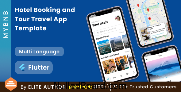 Download Free Flutter Hotel Booking and Tour Travel App Template