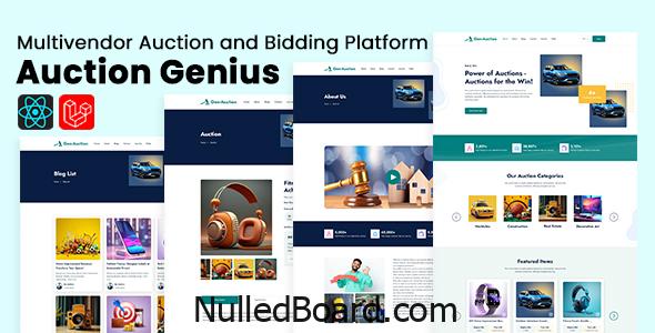 Download Free Auction Genius – Multivendor Auction and Bidding Platform