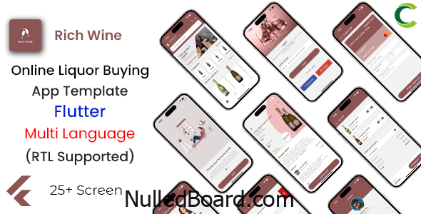 Download Free Online Liquor Buying App Template in Flutter |