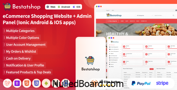 Download Free Bestatshop – eCommerce Shopping Website + Admin Panel